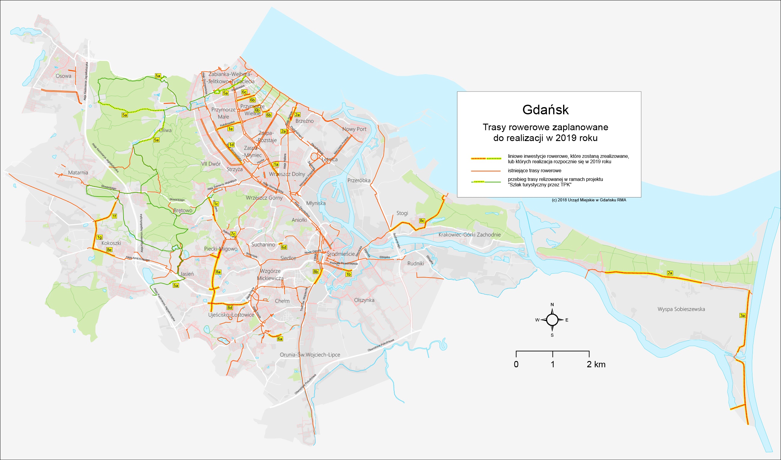 Gdansk inwestycje-rowerowe 2019
