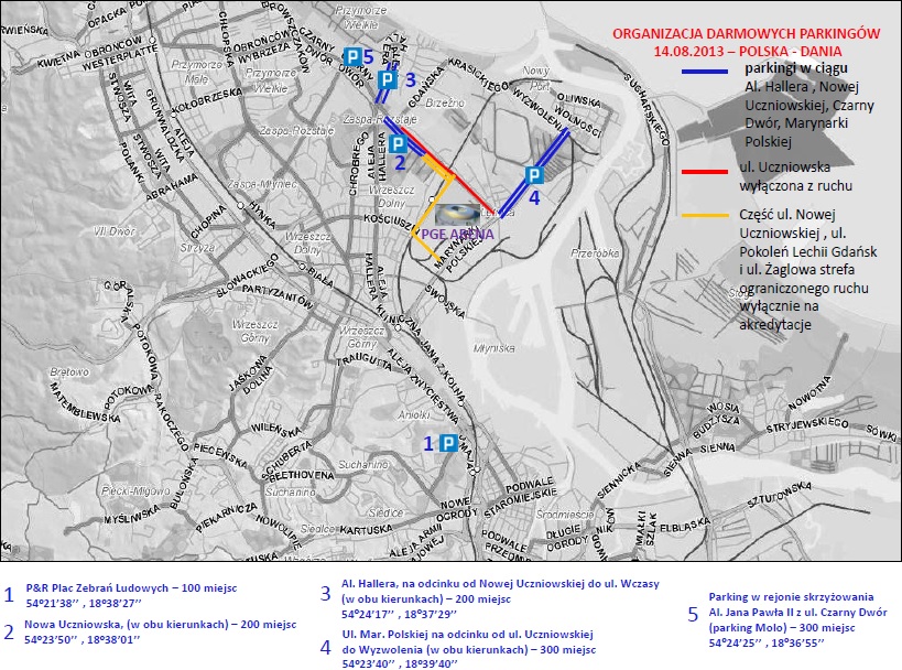 2013-08-09 Mapa parkingi miejskie zmiana organizacji ruchu