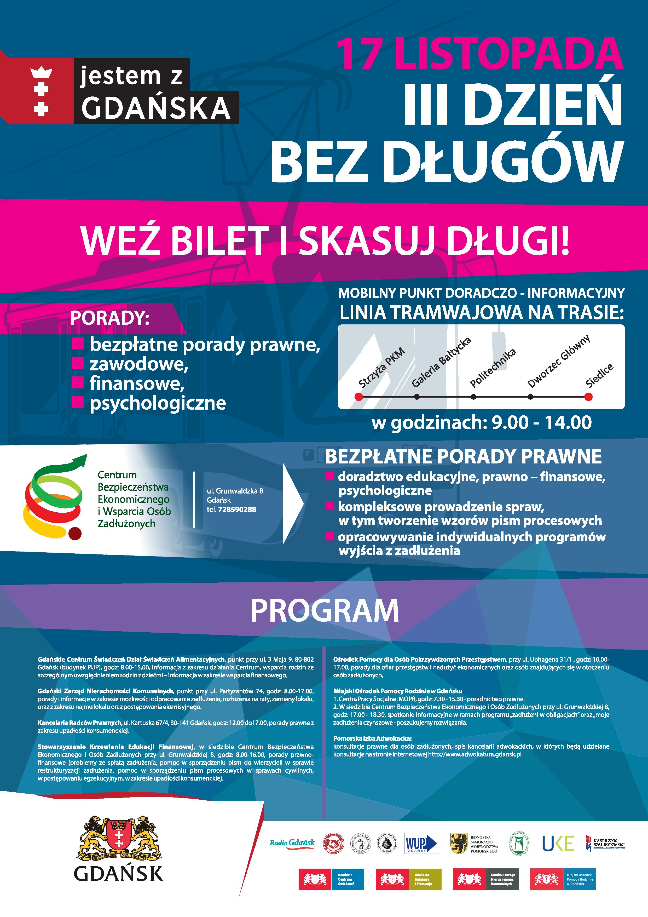 Plakat i program Gdańskiego Dnia bez Długów