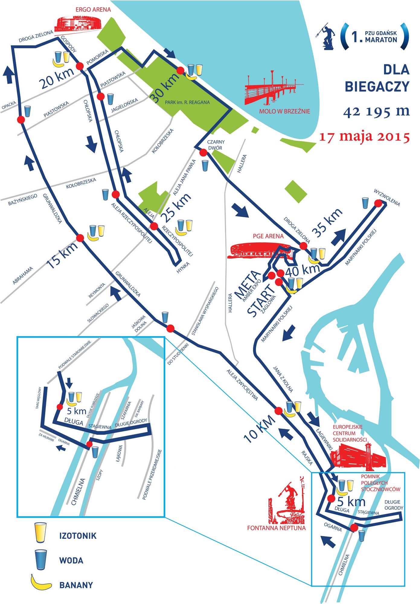 1 PZU GDANSK MARATON mapa dla Biegaczy